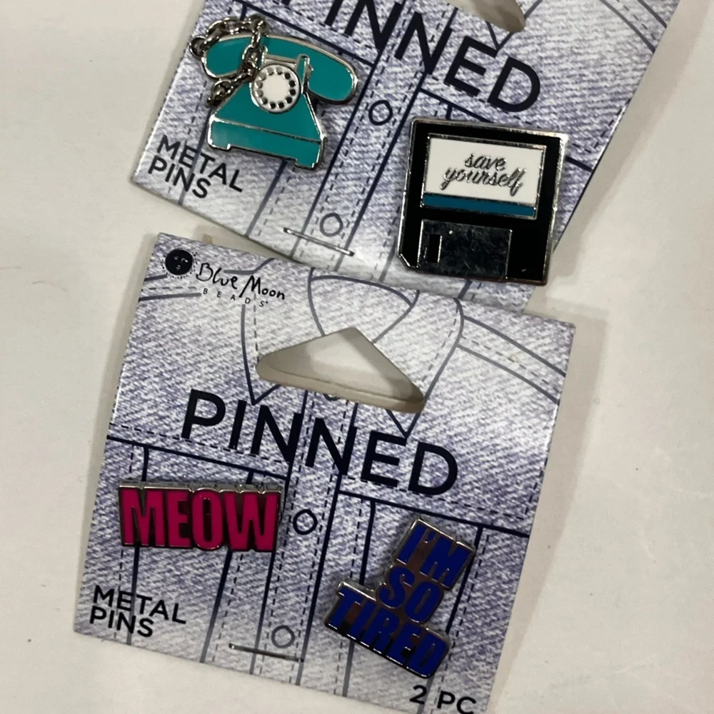 Assorted Fun Enamel Pins Set